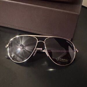Tom Ford Metallic Aviator Sunglasses
